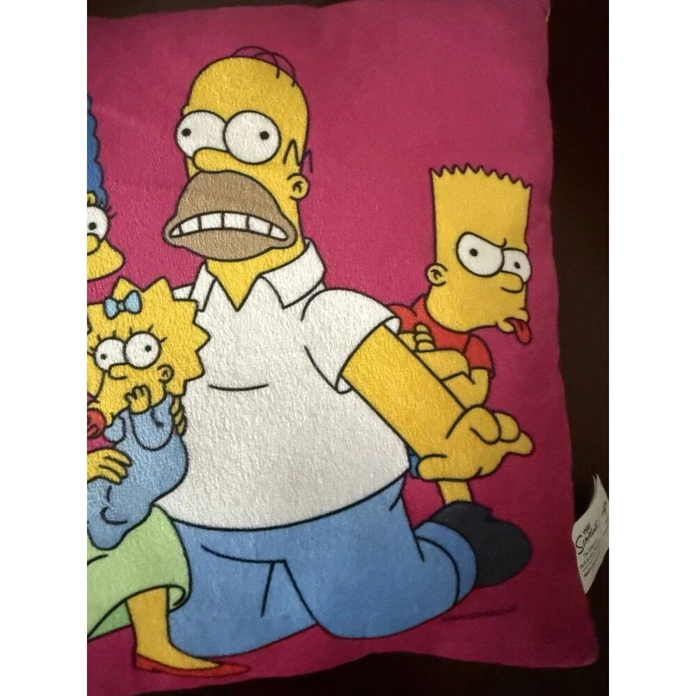 The Simpson Throw Pillow Cushion Homer Marge Bart Lisa And Maggie. Matt Groening